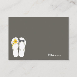 Carte De Placement fatfatit Beach Hibiscus Flip Flops Lieu d'accueil
