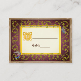 Carte De Placement Faux vers le haut Médiéval Illuminé Mariage manusc