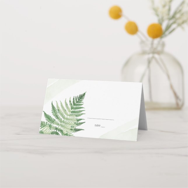 Carte De Placement Ferme verte minimaliste (Devant)