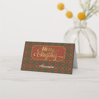 Carte De Placement Festive Luxury Gold Vintage (Personnaliser)