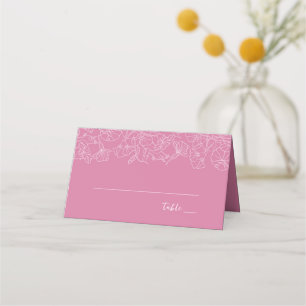 Carte De Placement Fête d'anniversaire rose