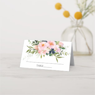 Carte De Placement Fête de l'mariée de Blush Roses & Peonies