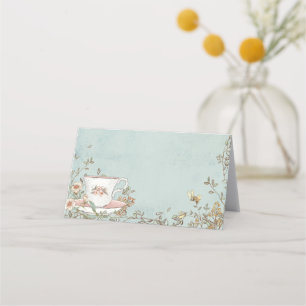 Carte De Placement Fête du thé fleur sauvage Anniversaire