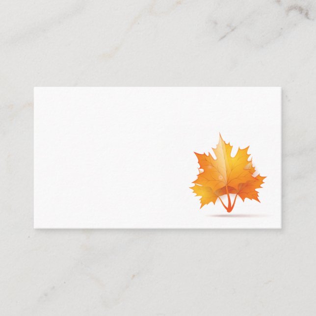 Carte De Placement Feuil automne | Thanksgiving Theme (Devant)