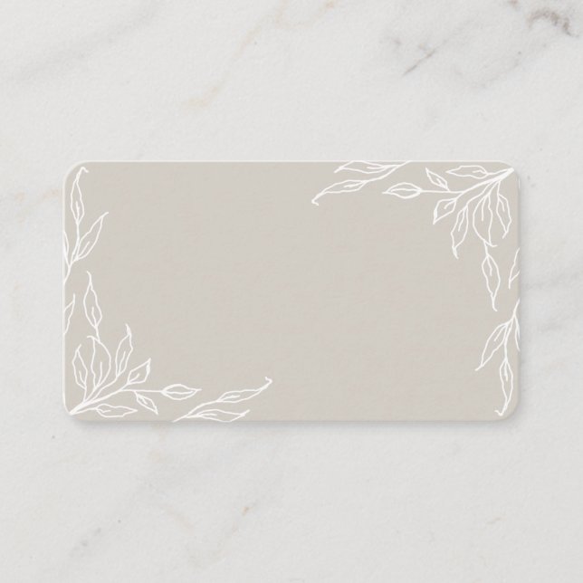 Carte De Placement Feuil Beige Motif Thanksgiving Appartement (Devant)