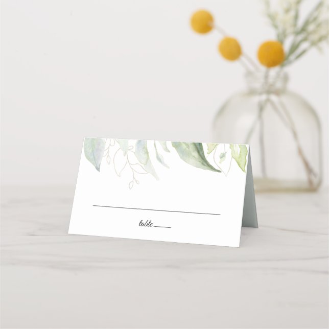 Carte De Placement Feuillage botanique Gold (Devant)