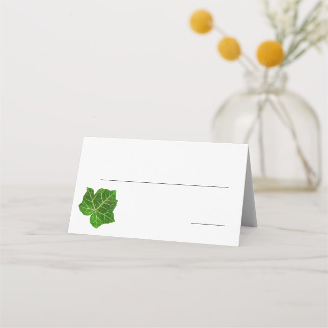 Carte De Placement Feuille blanche verte (Devant)