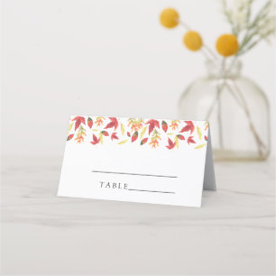 Carte De Placement Feuilles d'automne - cartons de table pour mariage