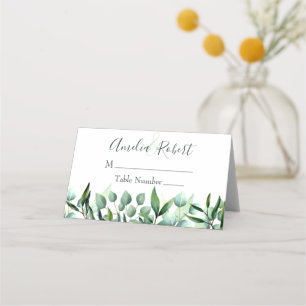 Carte De Placement Feuilles de Green Eucalyptus