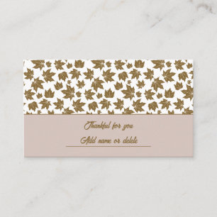 Carte De Placement Feuilles de l'érable Thanksgiving Brunch Dîner
