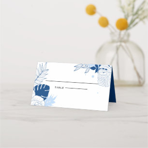 Carte De Placement Feuilles tropicaux
