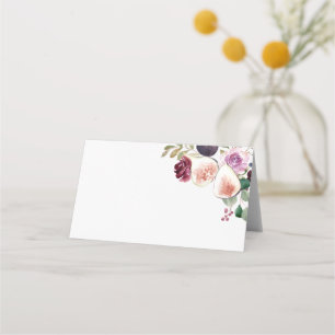 Carte De Placement Figes botaniques et Mariage floral Berry Burgundy