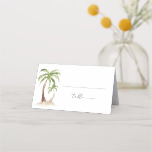 Carte De Placement FIONA Palm Tree Beach Carte de la place tropicale