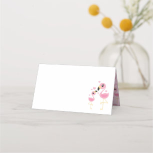 Carte De Placement Flamant rose Baby shower mignon Tropical