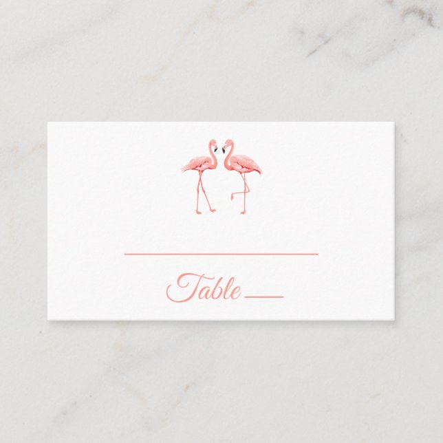 Carte De Placement Flamant rose rose mignon Fête des mariées Mariage  (Devant)