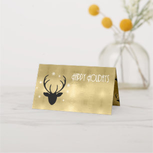Carte De Placement Flèches de cerfs Antlers Noel Gold ID861