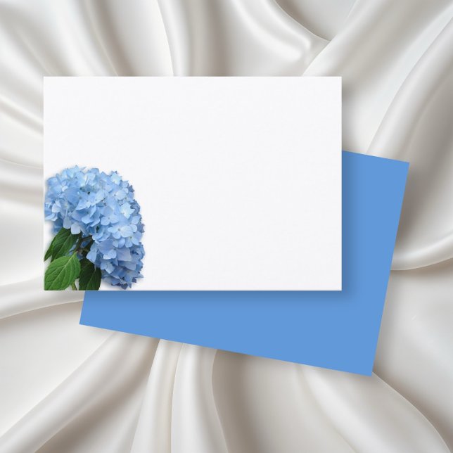 Carte De Placement Fleur d'hortensia Ciel Bleu Blanc Vide (Créateur téléchargé)