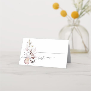 Carte De Placement Fleur sauvage boho Baby shower moderne minimal
