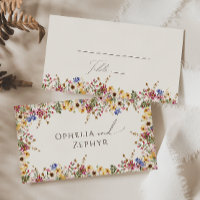 Fleur sauvage coloré | Beige Meadow Flat Mariage
