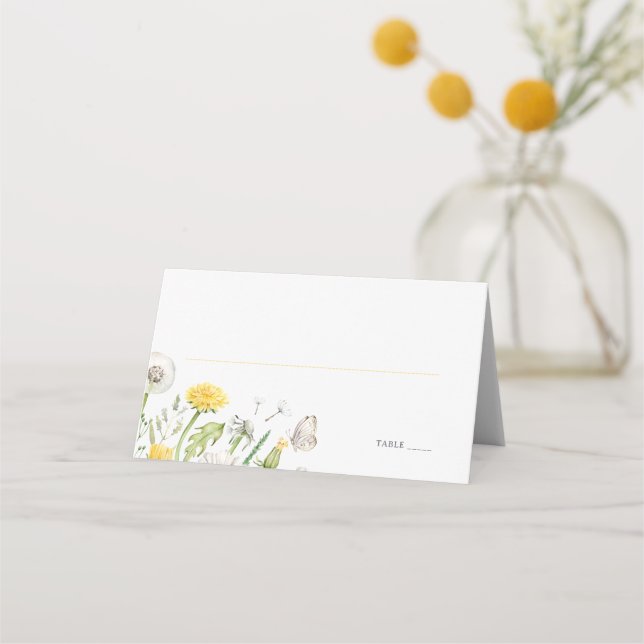Carte De Placement Fleur sauvage Danelion Garden Wedding (Devant)