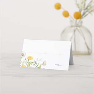 Carte De Placement Fleur sauvage Danelion Garden Wedding