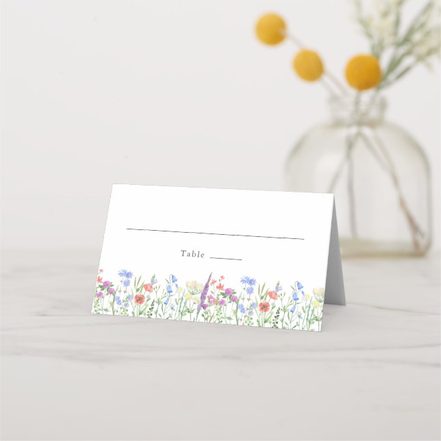 Carte De Placement Fleur sauvage de printemps Boho Garden Mariage (Devant)