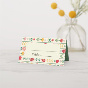 Carte De Placement Fleur sauvage de printemps coloré Meadow Garden Ma