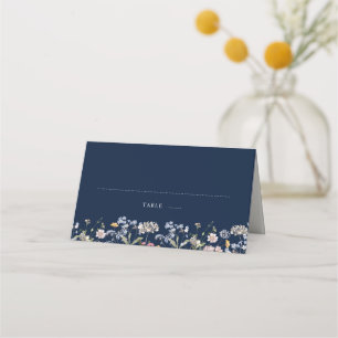 Carte De Placement Fleur sauvage de printemps de la marine Meadow Gar