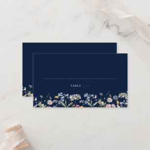 Carte De Placement Fleur sauvage de printemps de la marine Meadow Gar