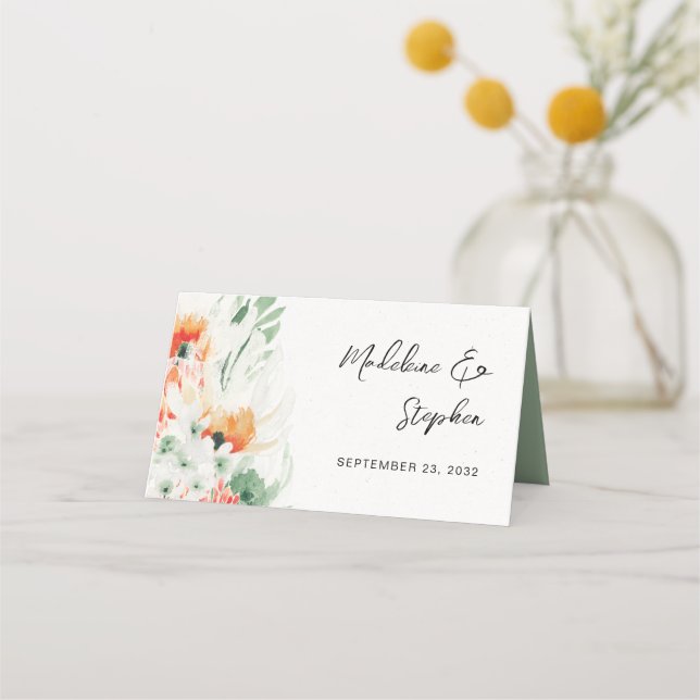 Carte De Placement Fleur sauvage d'été mariage floral (Devant)
