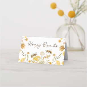 Carte De Placement Fleur sauvage Floral Bee Baby shower Nourriture Te