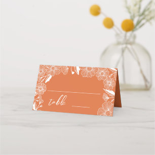 Carte De Placement Fleur sauvage Meadow Garden Décor de mariage