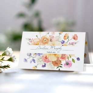 Carte De Placement Fleur sauvage moderne   MARIAGE