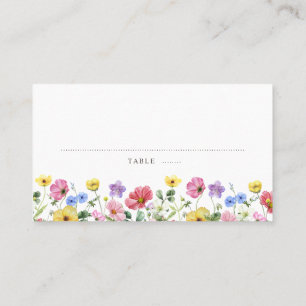 Carte De Placement Fleur sauvage Rustic Chic Floral Mariage campagnar