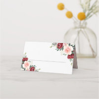Fleurs d'aquarelle Burgundy Blush Plié