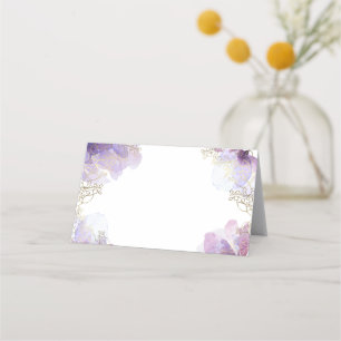 Carte De Placement Fleurs d'aquarelle du baptême