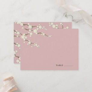 Carte De Placement Fleurs de cerisier Sakura blanches Mariage chic