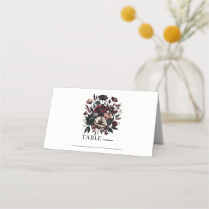 Carte De Placement Fleurs de jardin rustiques lunatiques mariage bohè
