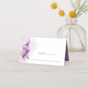 Carte De Placement Fleurs de lilas aquarelle verset biblique de maria