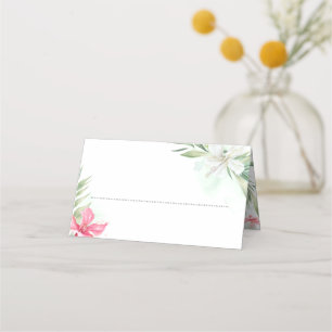 Carte De Placement Fleurs de plage tropicales Mariage de destination
