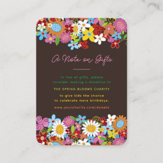 Carte De Placement Fleurs De Printemps Whimsical Jardin En Lieu Et Pl