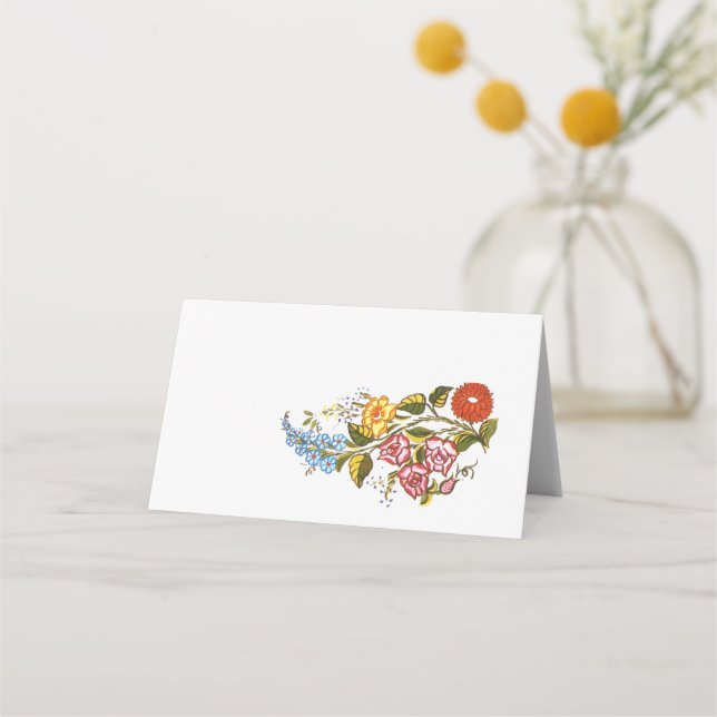 Carte De Placement Fleurs élégantes de Kalocsai (Devant)