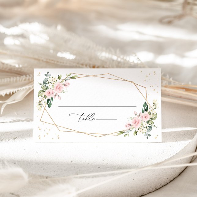 Carte De Placement Fleurs roses, Fleurs blanches, Bohème, Laverie de  (Créateur téléchargé)