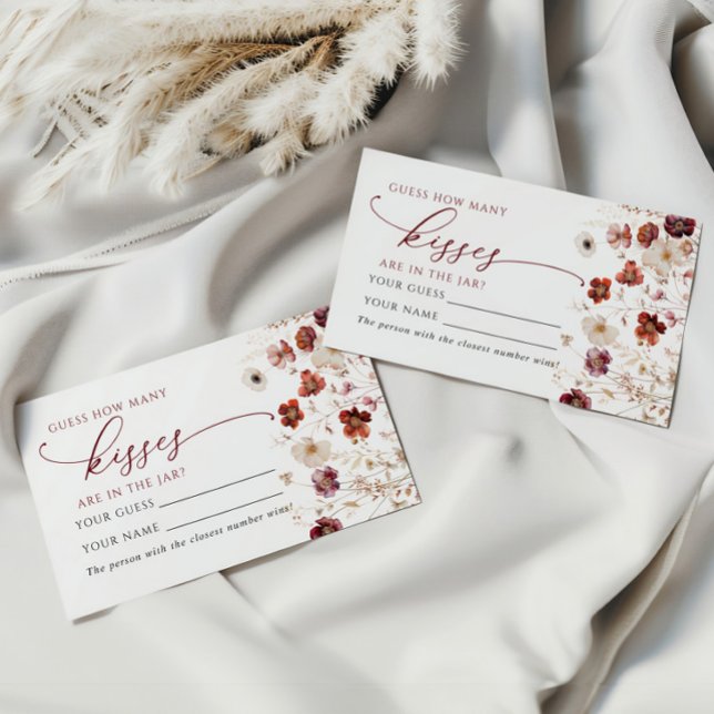 Carte De Placement Fleurs sauvages d'automne Combien de baisers Douch (Créateur téléchargé)