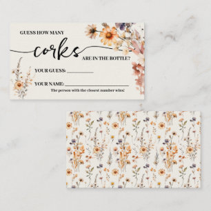 Carte De Placement Fleurs sauvages d'automne Combien de Corks Douche