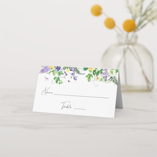 Carte de placement Fleurs sauvages et jonquilles r (Devant)