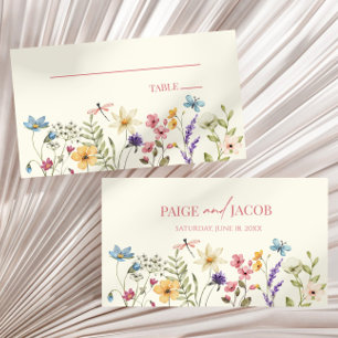 Carte De Placement Fleurs sauvages fleurs sauvages Mariage floral