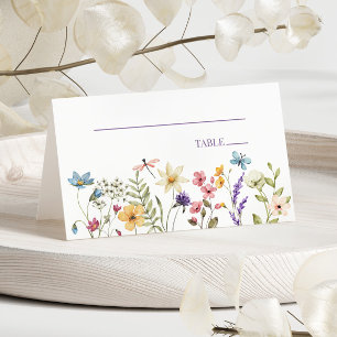 Carte De Placement Fleurs sauvages fleurs sauvages Mariage floral