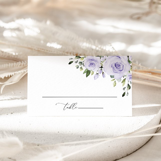 Carte De Placement Fleurs violettes, Fleurs Lilac, Mariage Floral (Créateur téléchargé)