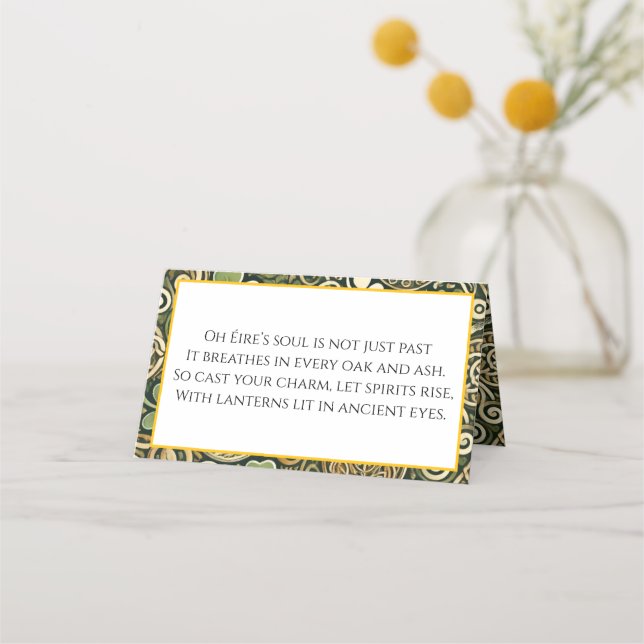Carte De Placement Floraison celtique (Devant)